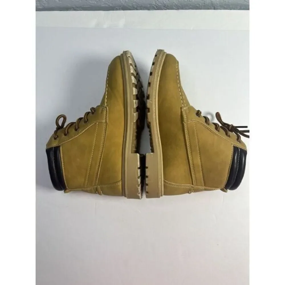 Akademiks Polar‎ 3 Boys Lace-Up Hi-Top Boots Youth Size 1 Tan